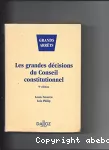 Grandes décisions du conseil constitutionnel (Les) vignette