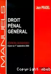 Manuel de droit pénal général vignette